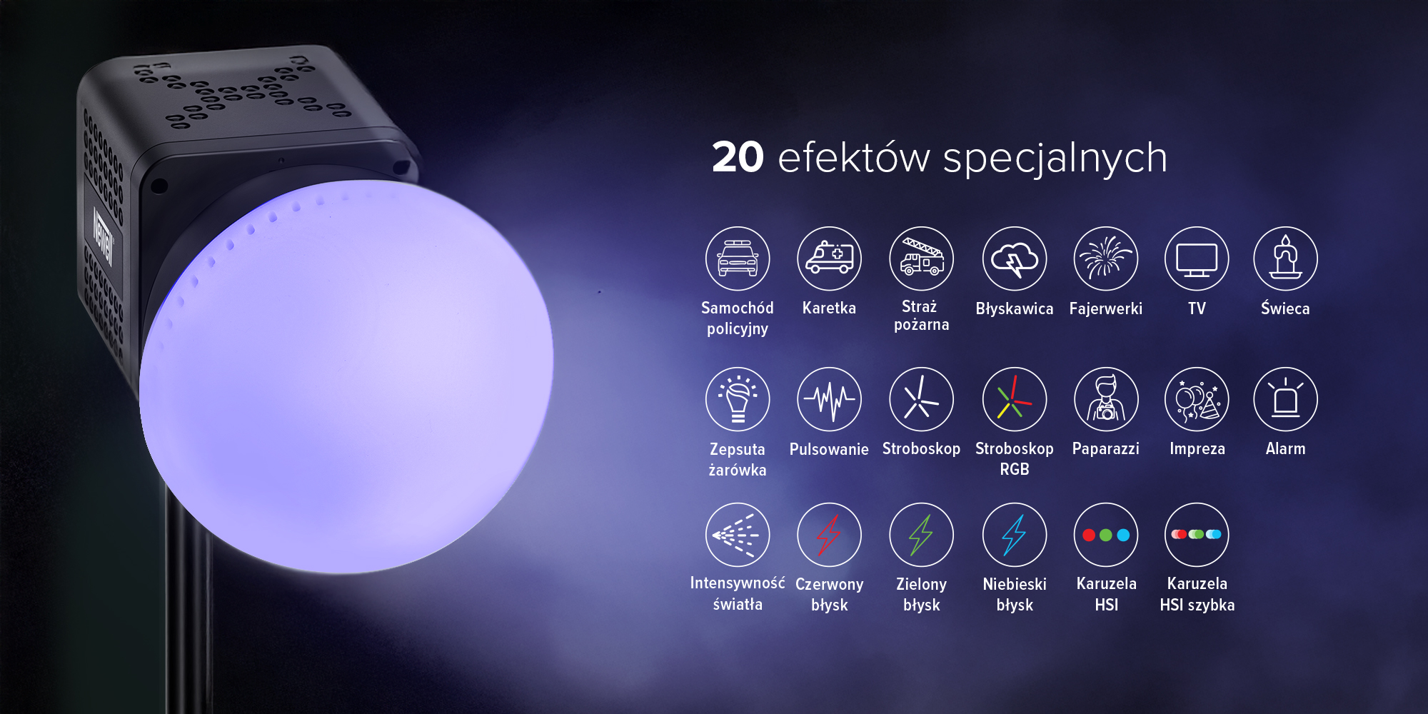 Lampa LED Newell Tara 40 RGB